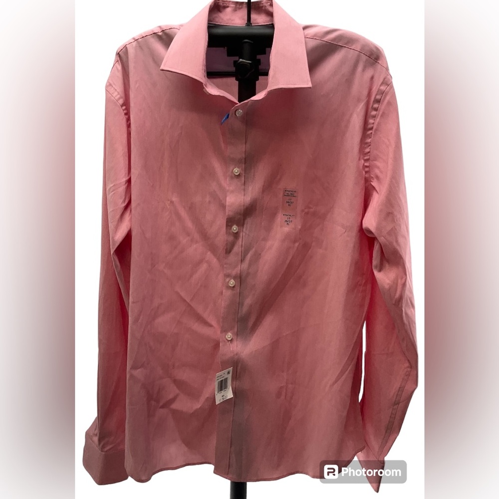 Tommy Hilfiger Mens Button Down Shirt Size 17 36/37 XL Red New With Tags